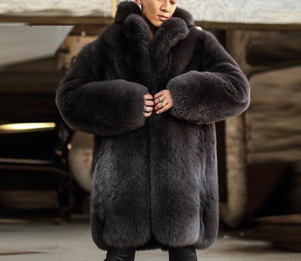 Mens fox hotsell fur coat