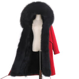 Fox Genuine Long Fur Parka "Rapper"-Fur parka-Pisani Maura-X-long color 6-S-Pisani Maura