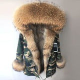 Fox Fur Parka "Pristine"-Fur parka-Pisani Maura-camo nature fur C-S-Pisani Maura