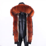 Beaver Long Parka "Original"-Fur parka-Pisani Maura-black caramel-S-Pisani Maura