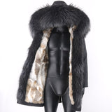 Beaver Long Parka "Original"-Fur parka-Pisani Maura-black raccooncollar-S-Pisani Maura