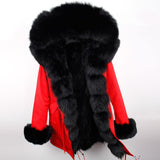 Fox Fur Genuine Long Parka "Passion"-Fur parka-Pisani Maura-Pisani Maura