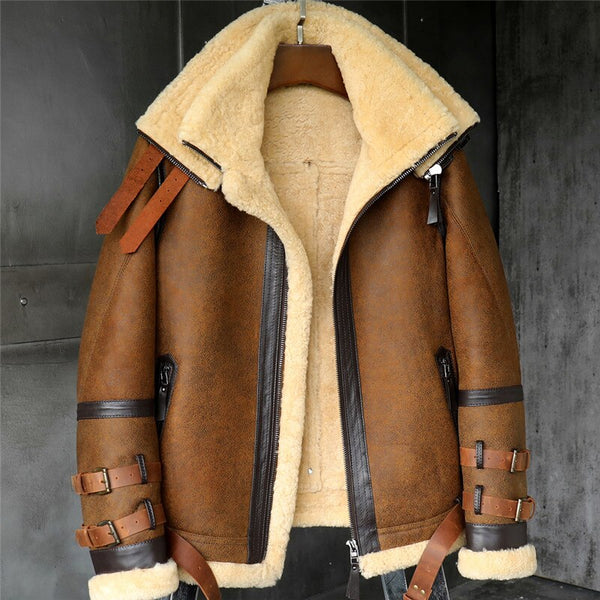 SHEEPSKIN LEATHER JACKET 